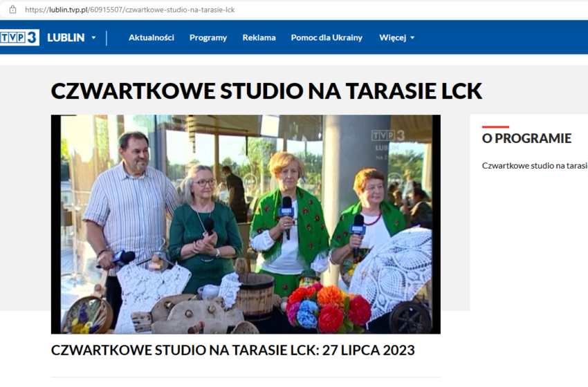  O Izbie na żywo w TVP3 Lublin, 28.07.2023